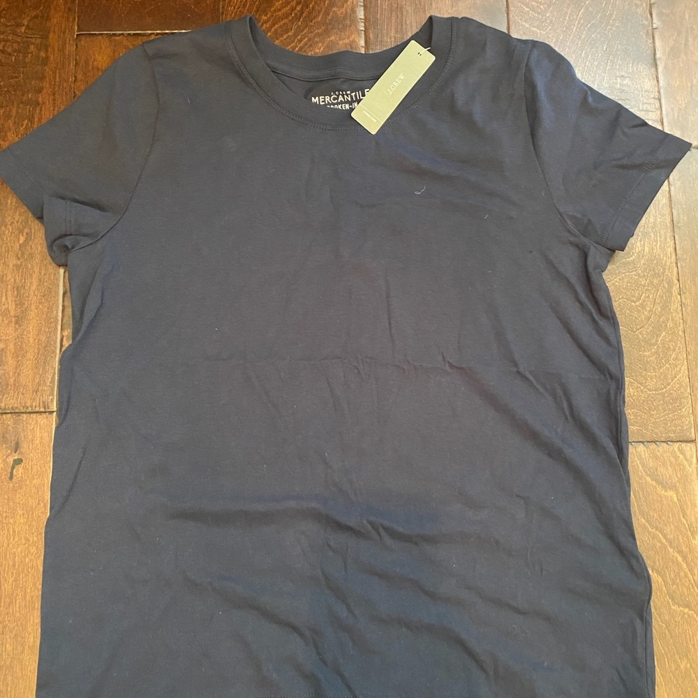 TWO J. Crew T-shirts Women size small, 1 navy and 1 black, brand new